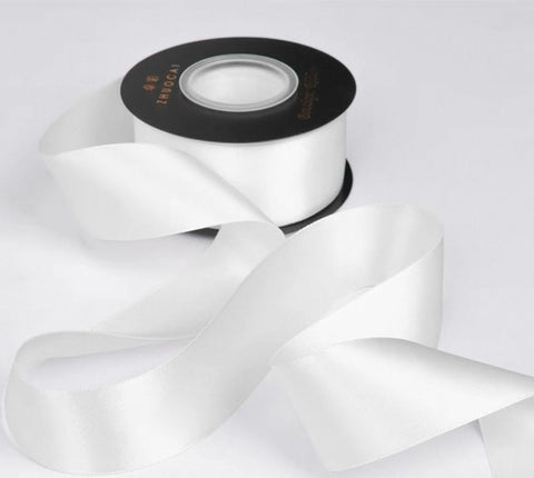 White double sided Ribbon DIY Decor Material 4cm wide