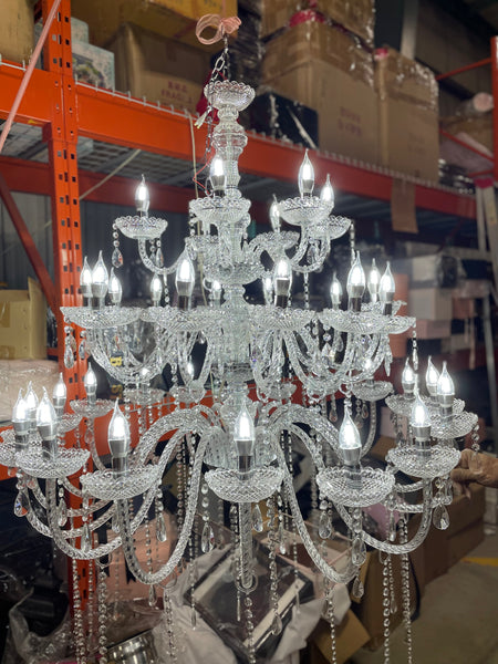 Luxury Hanging Chandelier Decoration Acrylic deluxe 18+12+6