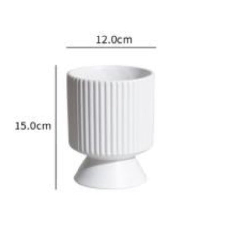 New Round Ceramic White vase container