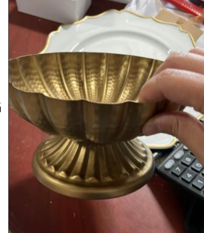 GOLD bowl /urn METAL Emma 23W5036GE-18 new arrival