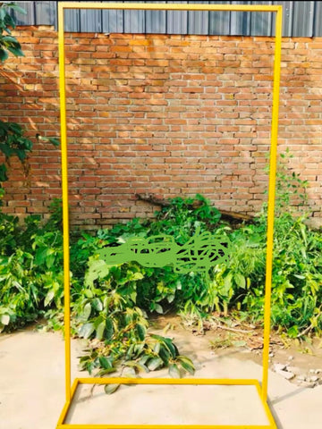 Gold Metal Backdrop/sign Stand rectangular 1.5m/5 feet x2 feet