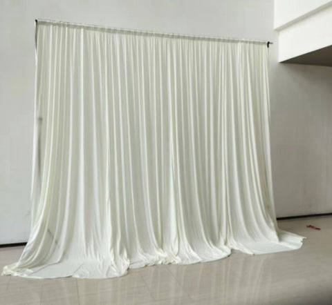 Cream color milk silk fabric backdrop Panel 20’x10’H