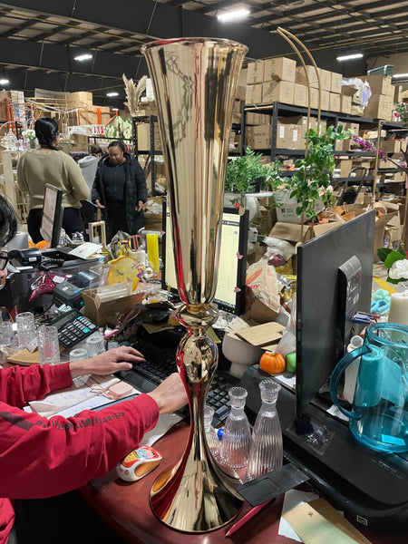 29.5”/75cm TALL metal mermaid stand gold CANDLE STICK CANDLEHOLDER CANDLESTICK metal stand (M)8283