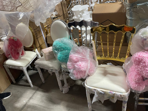 ONE PIECE banquet Chair gold silver white metal strong