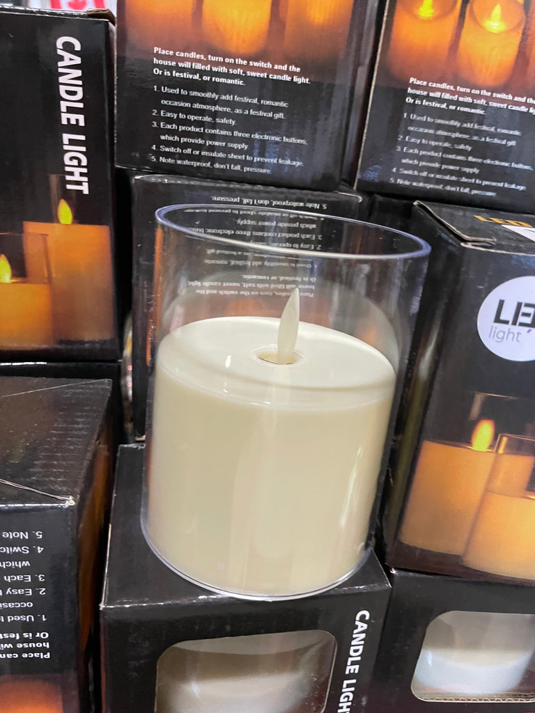 LED Flameless Candles plastic cover included 3”x4”H Diameter