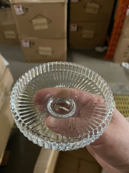 New 3" CANDLEHOLDER GLASS VASE candle holder for taper candles 3 use votive and taper pillar Dutch netherland