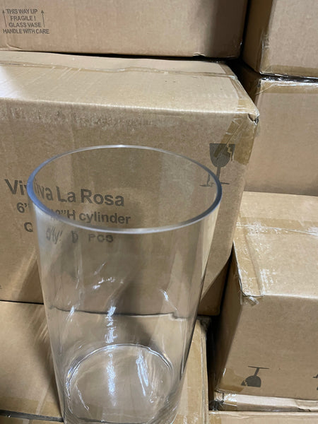 12"x6” d Wedding Decoration Cylinder Vase simple centrepieces 6”x12”h