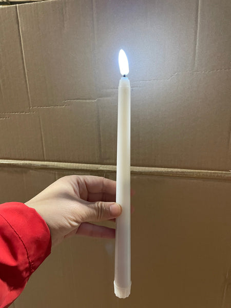 White light LED taper Candles wedding decor 10” long(without flame)