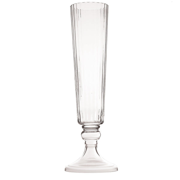 Wedding Centerpiece 22”/56cm Tall Crystal Vase striped
