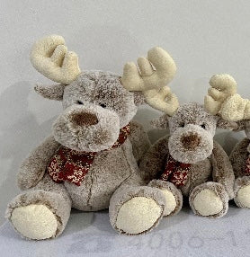 7.5” Christmas Moose plush toy stuffed animal FY23016