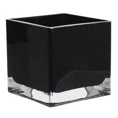 Black 3" Cube Vase- BLA4 - Viva La Rosa