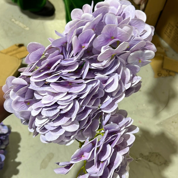 New Artificial Flower Lilac Hydrangea Bunch 5 head