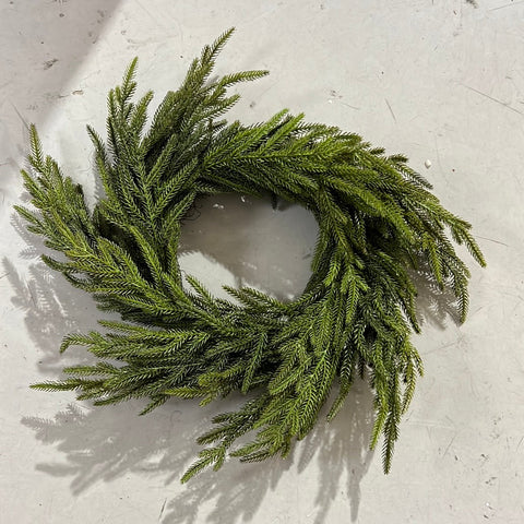 New 16" Real Touch Norfolk Wreath  For Christmas decor(VD-FW16)