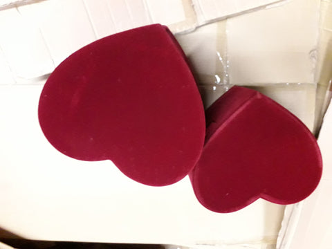 5" tall Heart Shaped box (burgundy)centerpiece For Flowers