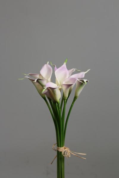 REAL TOUCH CALLA LILY LILIES MINI 12/BUNCH SB112 white