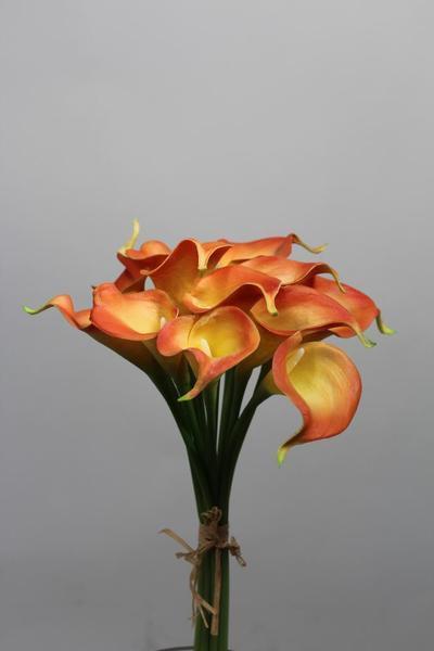 Real touch calla lily Medium wedding decor (Orange)-SB113OR