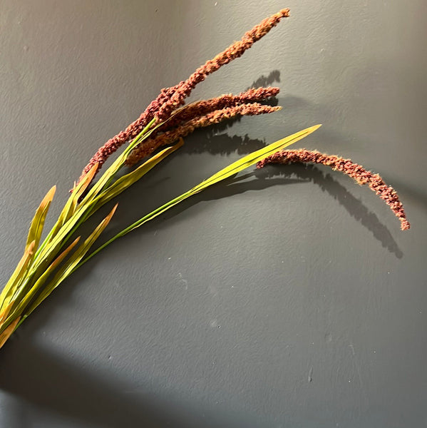 New Long Stem dog tail grass spray artificial flower(brown)