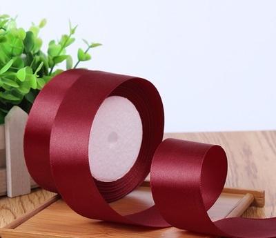 Satin ribbon roll( 3.8-4 cm/1.5" wide) (Burgundy)-C8D13AC6