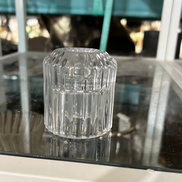 New Glass pillar votive CANDLEHOLDER GLASS VASE candle holder for taper candles 2.25”