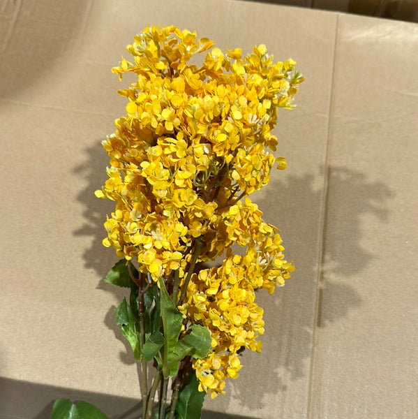 Single stem Hydrangea Bright Yellow Spray Single Stem