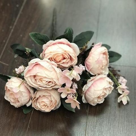 Yummy Close Head Roses Artificial Flower (blush pink) -YUM2