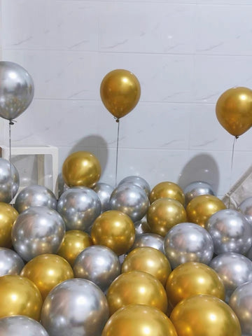 100pcs 5” metallic gold single layer balloon