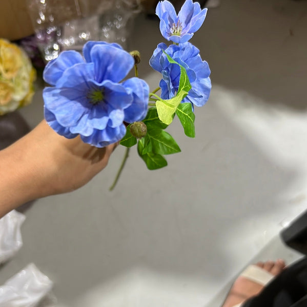 New SMALL Blue Butterfly Peonies flower filler Artificial flowers