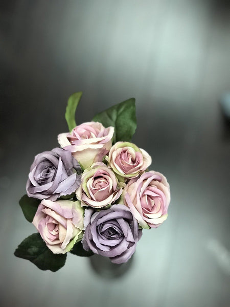 Rose bouquet 7 flowers/bunch (Purple & Pink) -C93C9C20