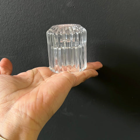 New Glass pillar votive CANDLEHOLDER GLASS VASE candle holder for taper candles 2.25”