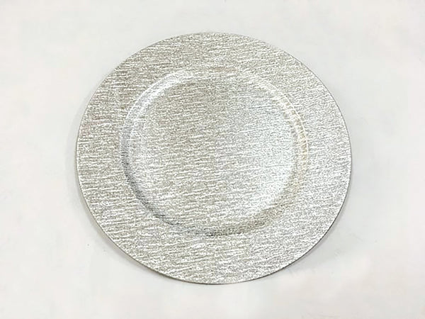 13" Acrylic Charger Plate (Silver) -ACRC2 - Viva La Rosa