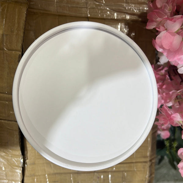 New 7.5” White gift favor Box round shower