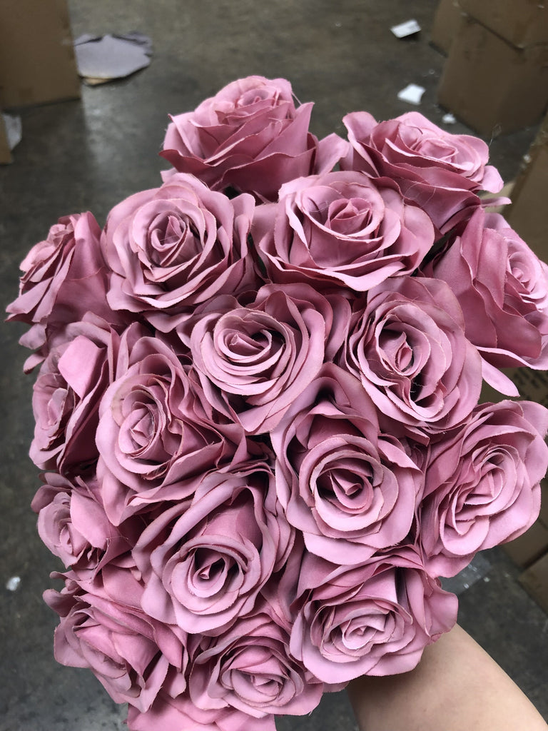 10-100pcs Dusty Rose Artificial Rose Heads, 9cm High Quality Roses Head, Dusty  Roses Head Set Artificial Flowers Faux Silk Roses Wedding -  Canada