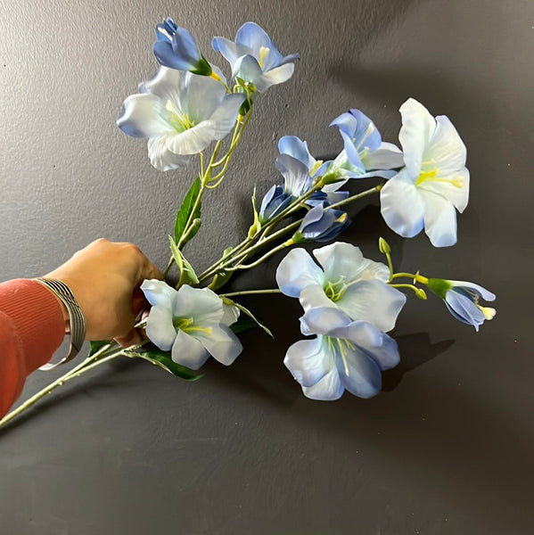 New Blue Moonflower Spray Artificial Flower