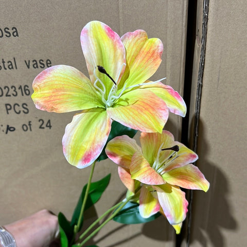 New Small mixed Yellow  Stargazer Lily Artificial flowers