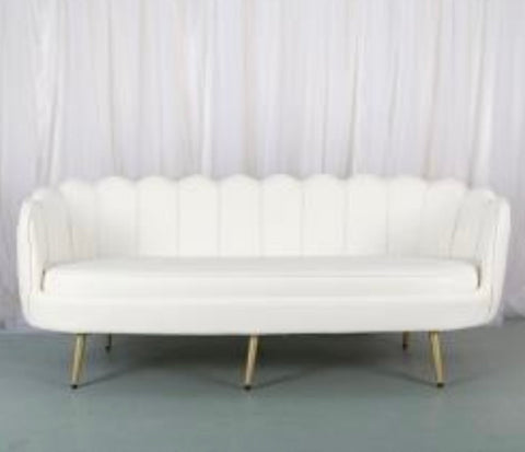 White long Love seat sofa Chair