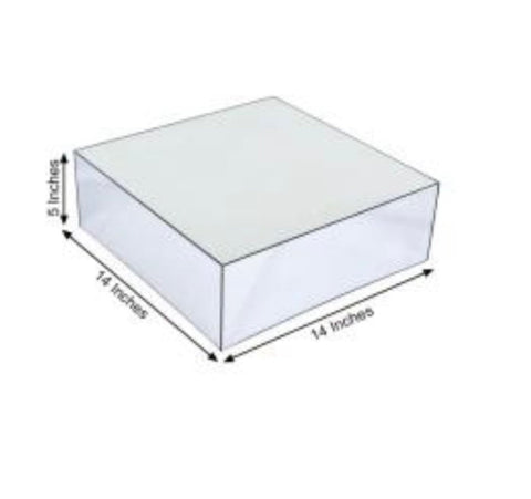 12”x12”x4”h Clear Acrylic Riser for Retail Display Cake stand Sweet Table
