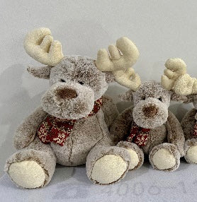 12” Christmas Moose plush toy stuffed animal FY23014