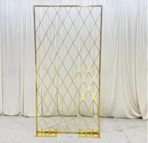 2.4 meter Metal Backdrop candle wall Gold