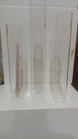 Taper Candleholder set of 3 glass vase wedding centerpiece