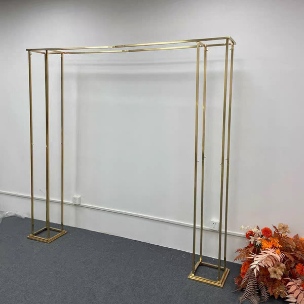 Chrome gold Stand rectangular Arch 2m tall