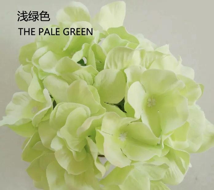 Light Green HYDEANGEA FLOWER ARTIFICIAL FLOWER HEAD WEDDING DECOR