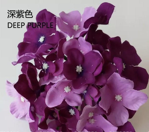 Mixed Purple HYDEANGEA FLOWER ARTIFICIAL FLOWER HEAD WEDDING DECOR
