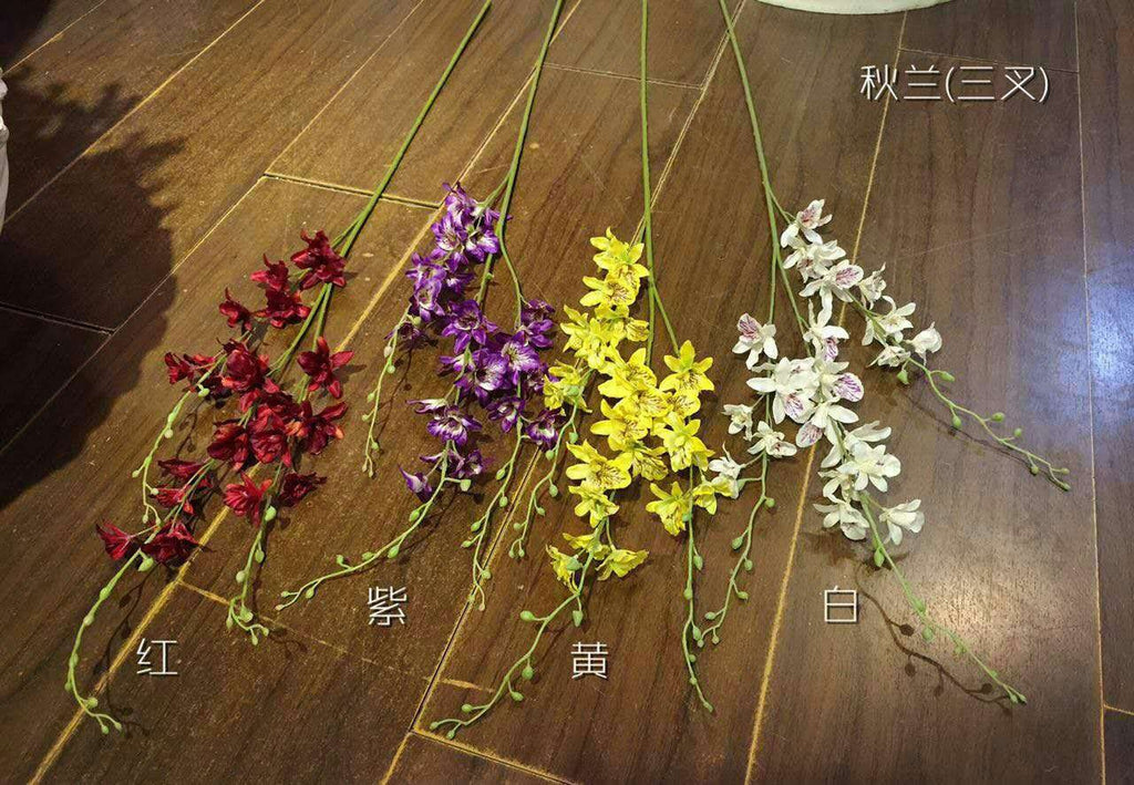 Artificial Flower White/red/purple orchid silk flower (White) ORC1 - Viva La Rosa