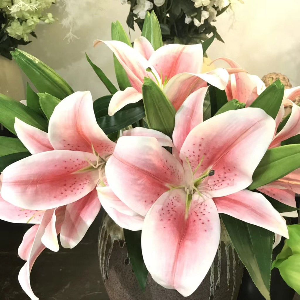 pink stargazer lily flower Pink Soft Touch Stargazer Lily Artificial flowers – Viva La Rosa