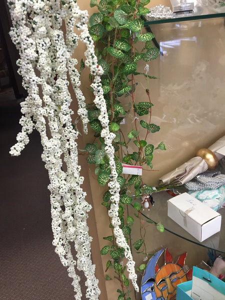 Hanging White Amaranthus for Wedding home decor (White) HAN1-4 - Richview Glass Wedding Supplies
