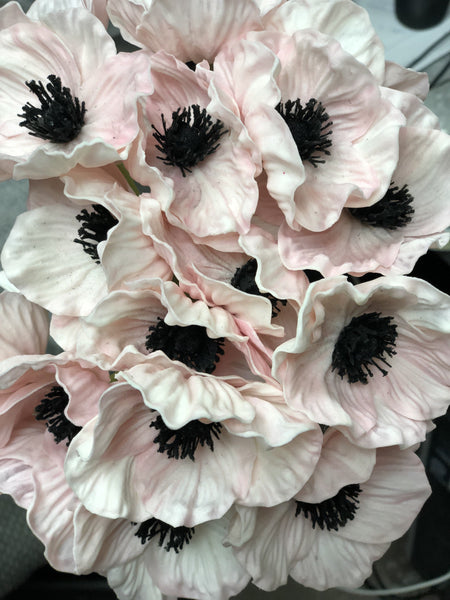 Poppy Black eye Susan bunch 6/bunch PU Material Floramatique Real Touch (Hot Pink)-SB221