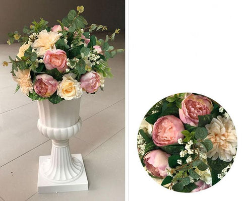 Artificial Flower Rose Hydrangea Arrangement Blush 1 - Viva La Rosa