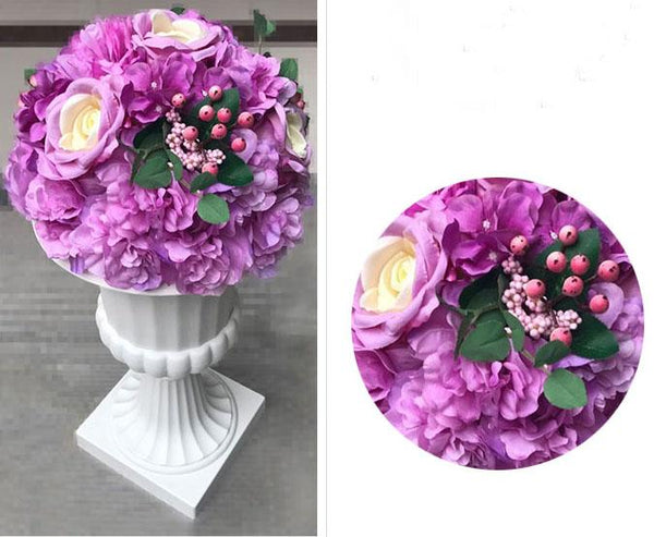 Artificial Flower Rose Hydrangea Arrangement Pink Purple - Viva La Rosa