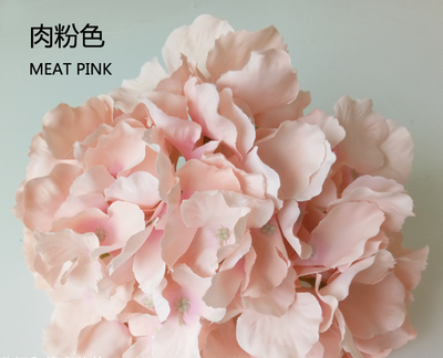 Blush Pink HYDEANGEA FLOWER ARTIFICIAL FLOWER HEAD WEDDING DECOR - Viva La Rosa