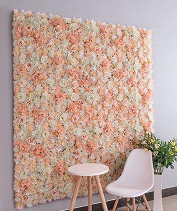 Backdrop Panel Roses Hydrangea Mat champagne Artificial Flower Wall - Richview Glass Wedding Supplies